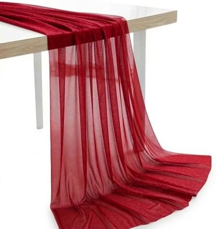 Pack of 30 Yard Chiffon Drapery Fabric, 60" Wide, Multiuse - Apple Red by MDS
