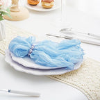 Baby Blue 60 Pack Cheesecloth Napkins Washable 21x21 Inches Baby Blue Cloth Napkins Set of 60 Bridal Baby Shower Dinner Table Napkins for Wedding Rustic Boho Cotton Gauze Summer Party Table Decor - Image 5