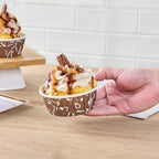 Restaurantware-Panificio 5 Ounce Baking Cups, 200 Pleated Cupcake Liners - Oven-Ready, Freezable, Brown And White Paper Muffin Cases, Disposable, Chocolate Wisp, For Wedding Parties, Baby Showers - Image 5