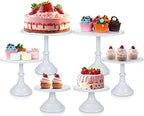 Umigy 6 Pcs White Cake Stand Sets for Dessert Table Display 8/10/12 Inch Metal Cake Stands Round Cupcake Holder for Wedding, Birthday, Party, Graduation, Baby Shower by Umigy