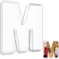 13.8" Extra Large Acrylic Letter Charcuterie Board Box, Reusable Fillable Letter Cake Candy Dish Display Serving Tray for Birthday Anniversary Party Decoration (M) by RUFHVTY