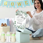 TrelaCo 20 Pcs Bottle Chug Game, Greenery Baby Shower Favors, Green - Image 6
