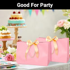 EUSOAR Gift Bags with Ribbon, 50pcs 16""x6""x12"" Thank You Gift Paper Bags with Bow Ribbon Handle, Large Shopping Party Favor Gift Treat Candy Bags Bulk for Wedding Baby Shower Guests Bridal, Pink - Image 6