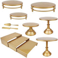 MACIFECI Gold Dessert Table Display Set, 11PCS Metal Gold Cake Stand Set, Including Cupcake Tower Stand, Dessert Tray, Risers Stands, for Wedding, Party by MACIFECI
