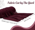 Pack of 25 Yard Chiffon Drapery Fabric, 60" Wide, Multiuse - Burgundy - Image 2