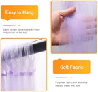 Tulle Backdrop Curtains with Lights Lavender 10x10ft Sheer Curtain Backdrop - Image 3