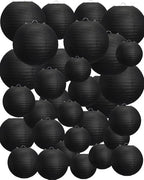 Treela 48 Pcs Paper Lanterns Party Decorations Round, Black by Treela