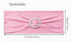 Pack of 50 Spandex Pink Chair Sashes for Wedding Elastic Chair Bows Sashes Bands Buckles Fitting Birthday Party Anniversary Events Ceremony Bridal Baby Shower Decorations - Image 3