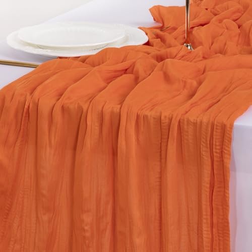 Cheesecloth Table Runner Fall Boho Wedding Birthday Party Home Decor - Image 6