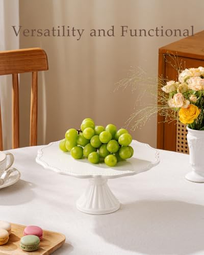 10 Inch Cake Stand, Relief Round Dessert Cake Stand for 8 Inch Cake - Image 6