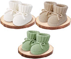 Jiuguva 6 Pcs Neutral Baby Shower Booties Decor, White, Green, Light Camel by Jiuguva