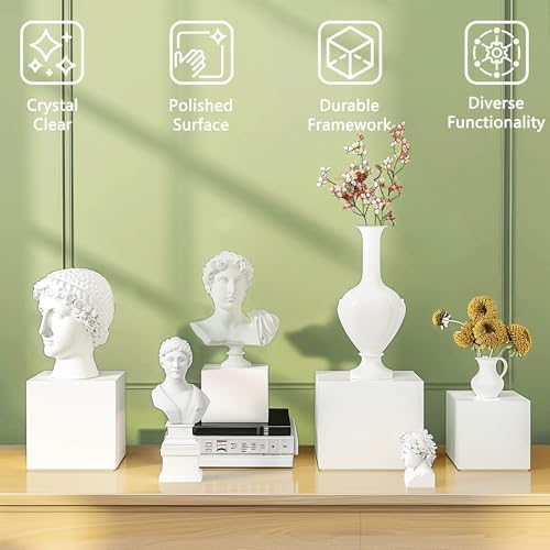 6Pcs Buffet Risers, Food Risers for Buffet Table, Acrylic Cube Display Risers with Hollow Bottom, Food Display Stand for Party Jewelry Dessert Figures (Size 5.5",6",6.5",7",7.5",8") - Image 4