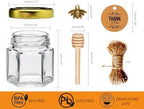 DnaDkiy Mini Glass Honey Jars with Dippers, 1.5oz Honey Pot, 40 Pack - Image 2