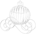 White Wire Cinderella Coach Carriage Centerpiece, 13.65" by Andersons
