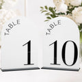 White Arch Wedding Table Numbers 1-10 with Stands by JINMURY