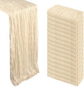 16 Pack 23 x 120 Inch Beige Table Runner 10Ft Cheesecloth by Heneger
