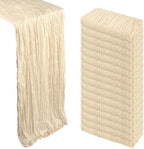 16 Pack 23 x 120 Inch Beige Table Runner 10Ft Cheesecloth by Heneger