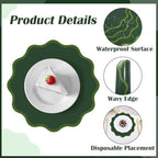 100Pcs Forest Green Thick Paper Placemats, Disposable Waterproof Place Mats - Image 3