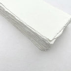 Handmade Deckle Edge Cotton Rag Paper 4x9” – 150 GSM Premium Blank Invitation Sheets | Rustic Textured Card Stock for Wedding Invites, Baby Showers, Crafting & Calligraphy (Pack of 100) - Image 2