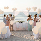 Fun Express Bulk 100 Pieces Tuftex Matte Lace 11" Natural Latex Balloons - Image 5