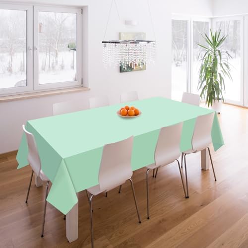 Whaline 16Pcs Sage Green Plastic Tablecloth 4 Green Series Colors Disposable Rectangle Table Cover Waterproof Table Cloth for Birthday Wedding Party Decoration Supplies, 54 x 108 Inch - Image 4
