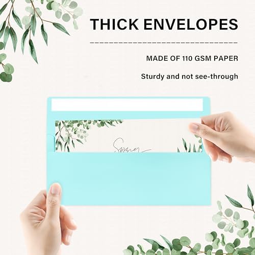 200 Pack #10 Light Blue Envelopes Letter Size Self Seal Business Envelopes - Image 3