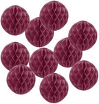 PATIKIL 10pcs 14" Honeycomb Balls Tissue Paper Pom Poms, Party Hanging Paper Honeycomb Balls Decoration for Birthday Wedding Home Backdrop Decor, Burgundy by PATIKIL