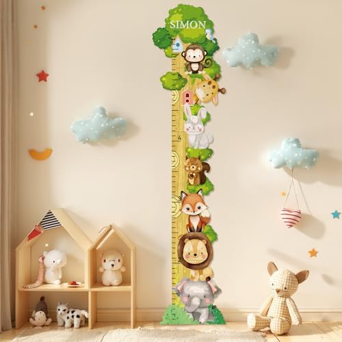 Personalized Name Wood Height Chart for Kids Wall Display - Image 2