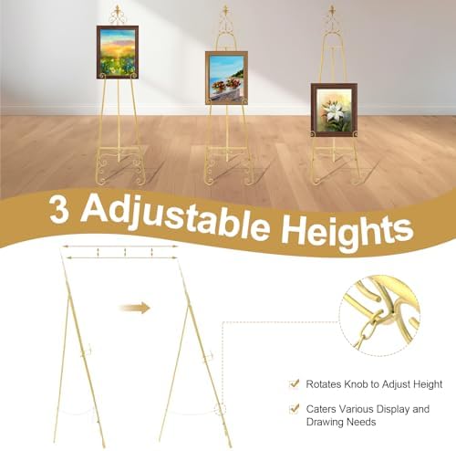 Easel Stand for Sign, Elegant, Gold, 1 Pcs - Image 4