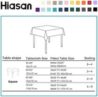 Hiasan Black and White Checkered Tablecloth 60 x 60 inch, 2 Pack - Image 5