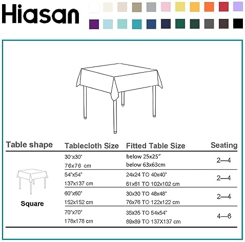 Hiasan Black and White Checkered Tablecloth 60 x 60 inch, 2 Pack - Image 5