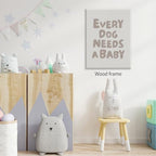 Wrapped Framed Fun Kids Quotes Canvas Posters Every Dog Needs A Baby Wall Art Modern Trendy Minimalist Toddler Prints Playing Print For Nursery Room Wall Decor 16x20 inch - Image 5