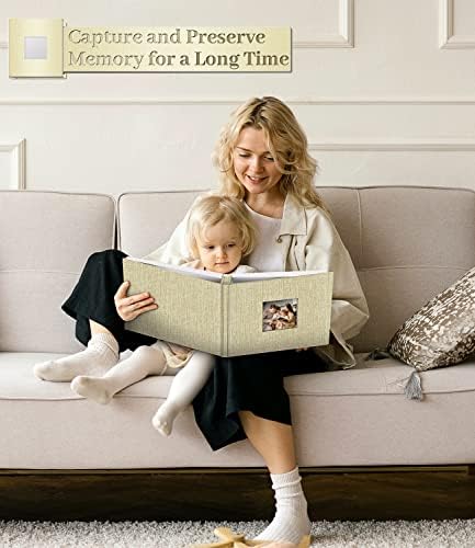 Artfeel Photo Album Self Adhesive Scrapbook Album for 3x5 4x6 5x7 8x10 Pictures,60 Pages Linen Cover with Display Window DIY Photo Book,Ideal Gifts for Family Travel Wedding Baby - Image 6
