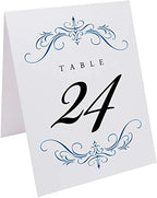 Classic Flourish Table Numbers, Royal Blue, 1-35 - Image 2