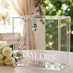 Novabright 10" Wedding Acrylic Card Box, Clear, Classic Style by Unknown