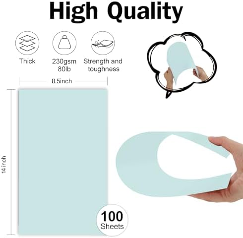 Goefun Blue Cover Stock 8.5x14 Thick Paper 100 Sheets - Image 2