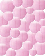 Treela 48 Pcs Paper Lanterns Party Decorations Round, Pink by Treela