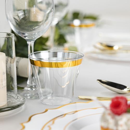350PCS White Plastic Plates, Plastic Dinnerware Sets for 50 Guests - Image 5