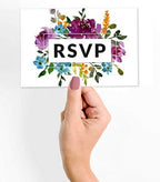 50 Blank RSVP Postcards Floral & Leaves Print 4"X6" Response Cards,RSVP Reply Card for Wedding,Bridal Shower,Baby Shower - Image 2