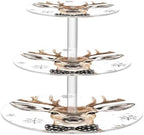 3 Tier Cupcake Cake Stand Winter Cute Deer White Dessert Table Display Trays Set Acrylic Large Cake Holder for Baby Shower Party Supplies, Holds 34 Cupcakes by Unknown