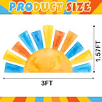 Colingmill 3ft Here Comes the Son Baby Shower Party Decoration First Trip Around the Sun Theme Party Watercolor Cardboard Cutout Standup Photo Props Backdrops for Birthday Supplies - Image 2