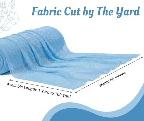 Pack of 40 Yard Chiffon Drapery Fabric, 60" Wide, Multiuse - Turquoise - Image 2