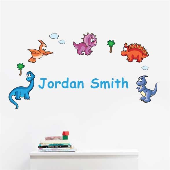 Oliver's Labels Premium Name Wall Decals - Matte Finish Personalized Wall Art for Kids' Rooms & Nurseries (Dinosaurs) - Image 3