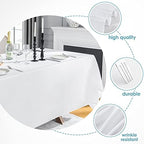 VidaFete 2 Pack 90 * 132inch White Rectangle Tablecloth for 6ft Tables - Image 3