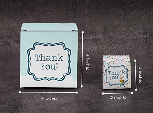 Paper Box - Mini Favor Box For Baby Shower 4x4x4 Inches Paper Gift Boxes, Candy Paper Box For Party Favors, Baby Shower Animals,Boy/Girl Theme- Pack Of 20 - Image 3