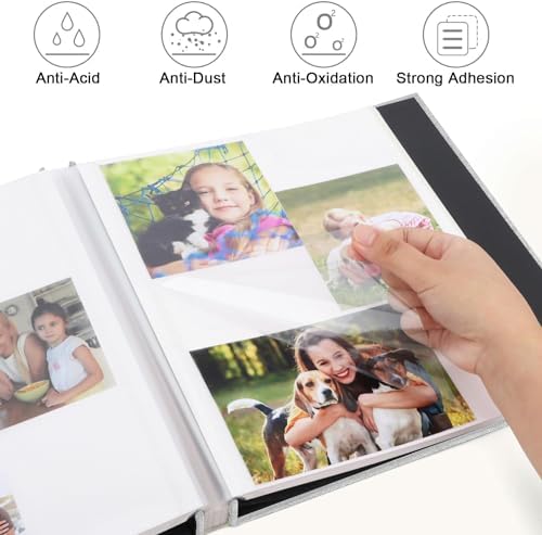 Zesthouse Large 18In Photo Album Self Adhesive 60 Pages, Scrapbook Albums with Sticky Page Holds 10x12 & 8x10 & 5X7 & 4x6 Pictures, DIY Photo Book Ideal Gift for Family Wedding Baby - Image 3