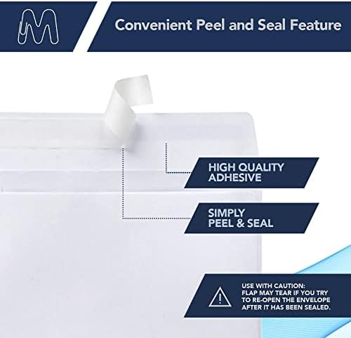 MOS White 5x7 Invitation Envelopes A7 (5.25 x 7.25 Inch) 500 Pack, Self-Seal Heavyweight for 5x7 Cards, Photos, Wedding Invitations, Greeting Cards, Thank You Cards, Announcements - Image 3