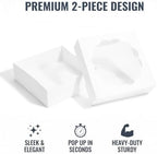 8x8x2.5 Inch Premium Cookie Boxes with Window, 60 Pack Food Safe Bakery Boxes with Lids, Easy Assembly Treat Boxes for Cookies, Desserts, Brownies, Wedding Favors, Holiday Gifts and Parties - Image 3