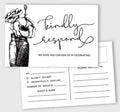 50 Blank RSVP Postcards Floral Script Style Print 4"X6" Response Cards,RSVP Reply Card for Wedding,Bridal Shower,Baby Shower by Inkdotpot