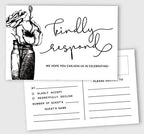 50 Blank RSVP Postcards Floral Script Style Print 4"X6" Response Cards,RSVP Reply Card for Wedding,Bridal Shower,Baby Shower by Inkdotpot